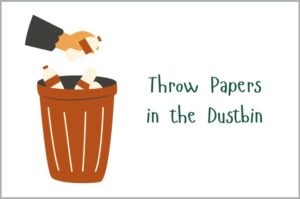 Throw Papers, Dust in the Dustbin Class Room Rules